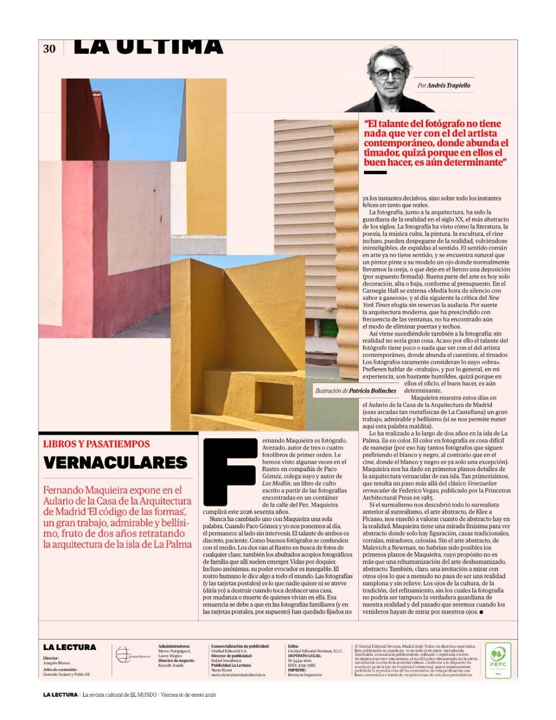 Fernando Maquieira - Artículo de Andrés Trapiello en La lectura